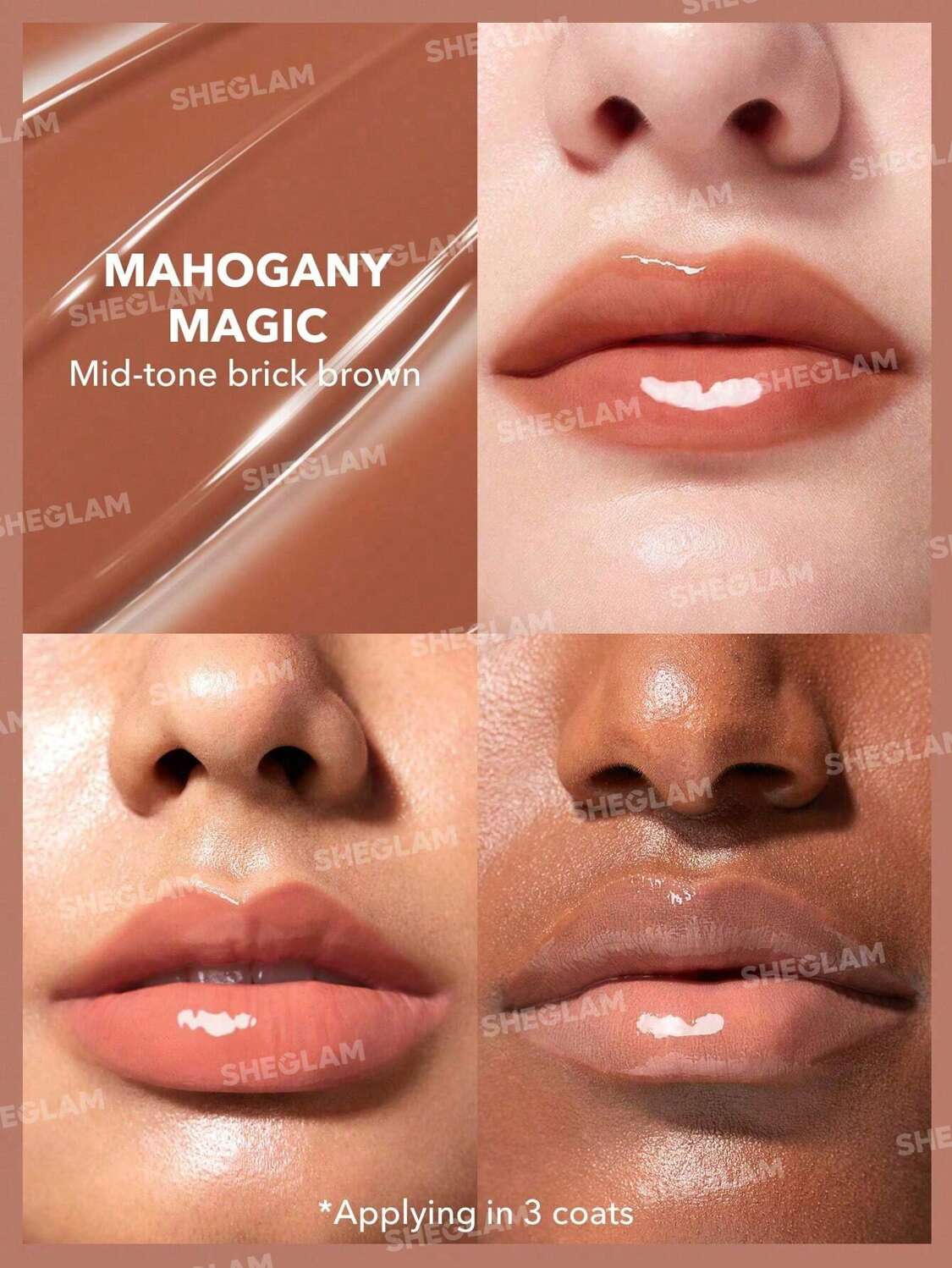 SHEGLAM Pout-Perfect Shine Lip Plumper 
Mahogany Magic