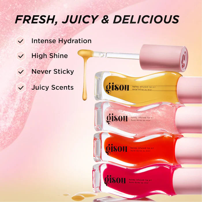 Gisou Honey Infused Hydrating Lip Oil Strawberry Sorbet