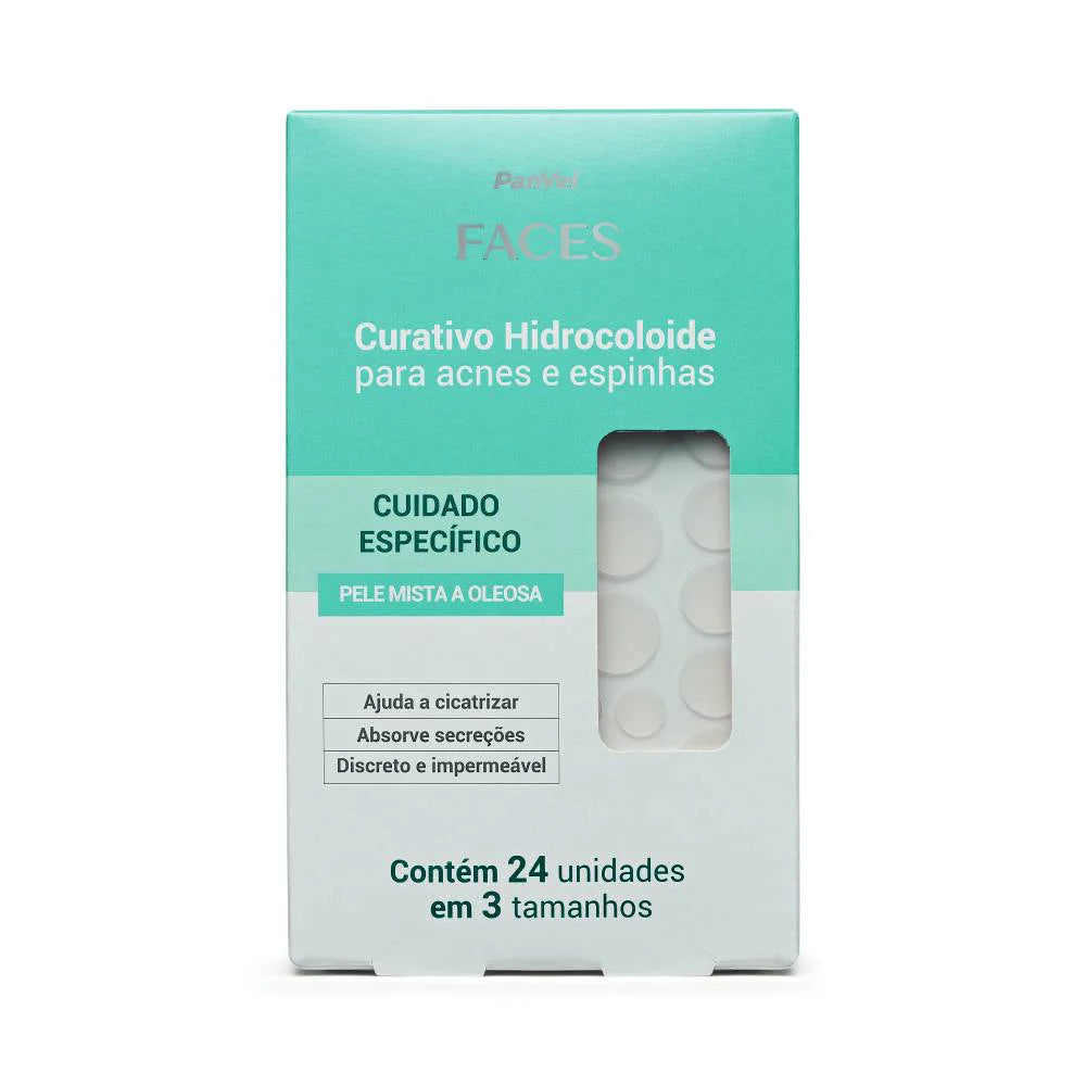 Parche Para Acné Hidrocoloide Panvel Faces Con 24 Unidades