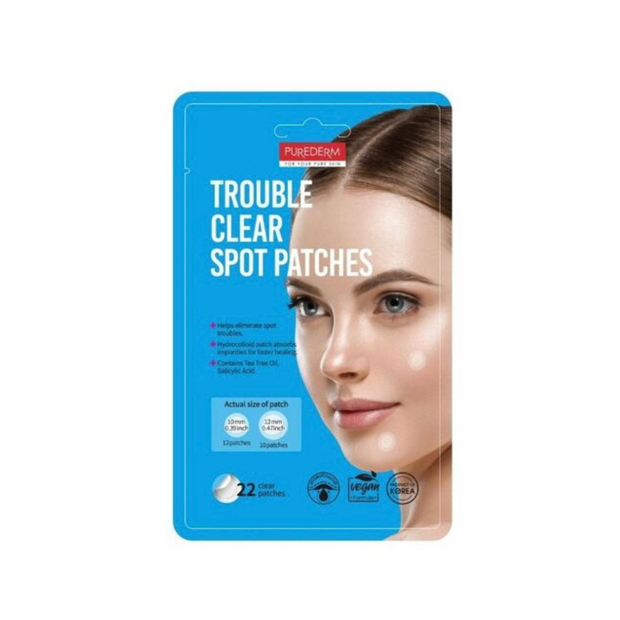 Trouble Clear Spot Patches 22 Unidades Purederm Parche Para Acné