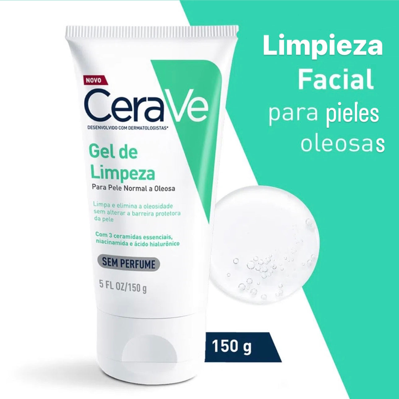 Gel De Limpeza Cerave Piel Normal A Oleosa 150g